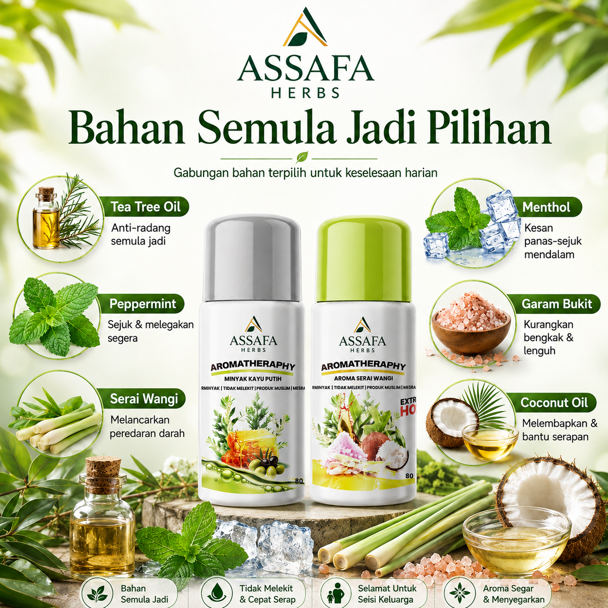 Bahan semula jadi pilihan As Safa Roll On