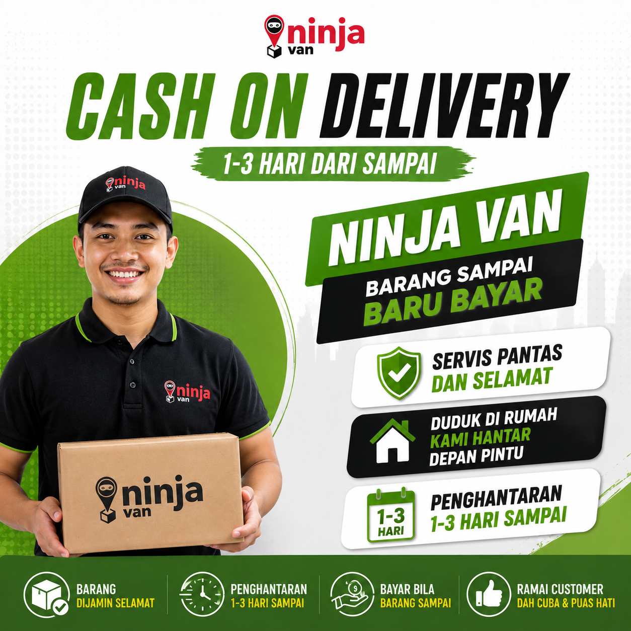 Cash On Delivery Ninja Van — barang sampai baru bayar