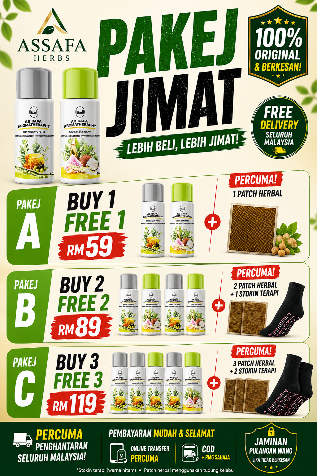 Pakej jimat As Safa Roll On