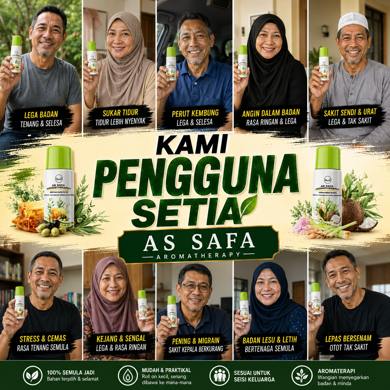 Kami pengguna setia As Safa Aromatherapy